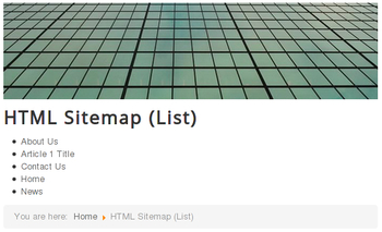 New HTML sitemap view: list