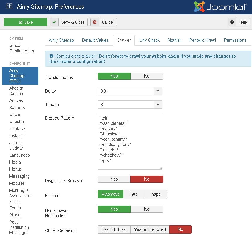 Как сделать sitemap файл joomla